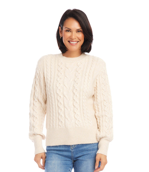 Womens cream hotsell cable knit jumper