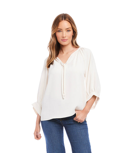 Karen Kane Women's Long Sleeve Blouson Top