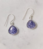 Gemstone Pear Drop Earrings