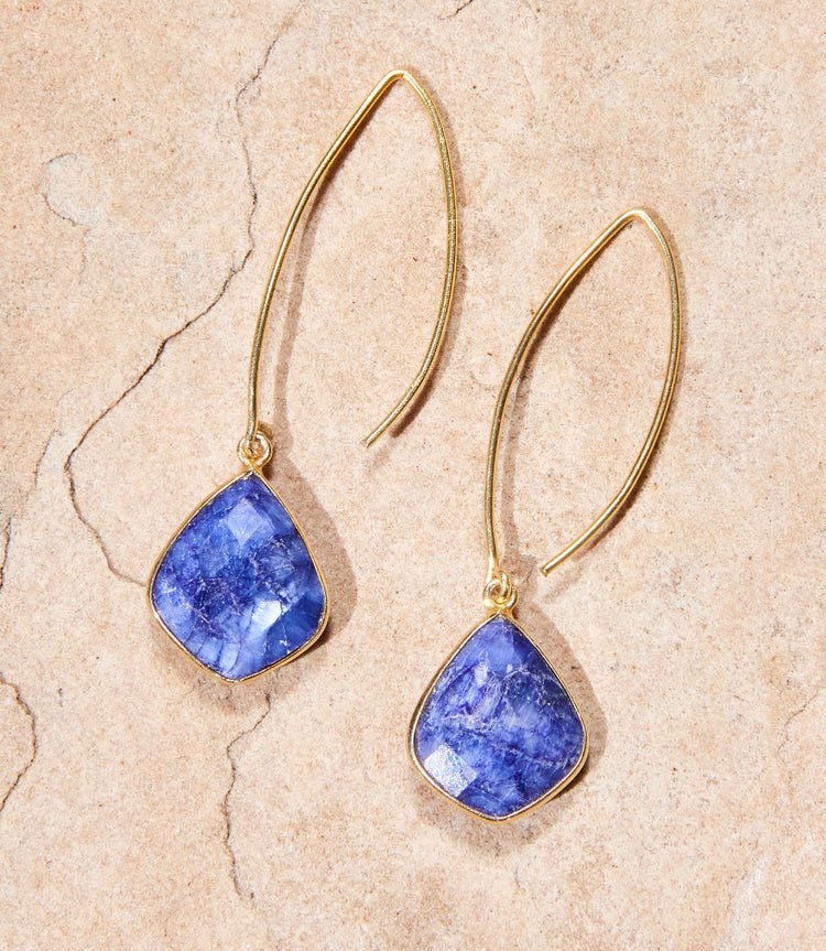 Gemstone Drop Earrings