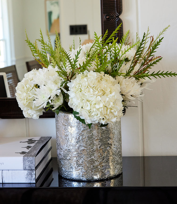 Silver Glass Candleholder/Vase