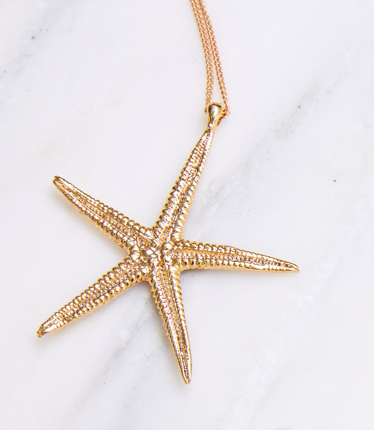 Gold Starfish Necklace