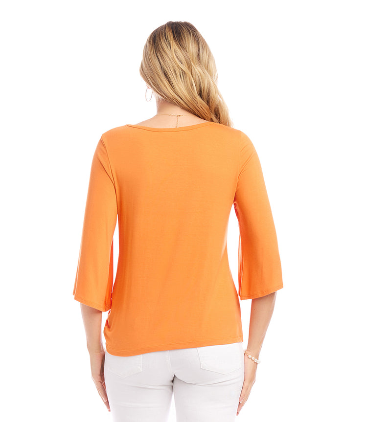 Flare Sleeve Pick-Up Top