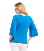 Flare Sleeve Pick-Up Top