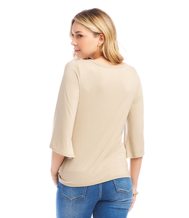 Flare Sleeve Pick-Up Top