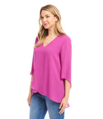 Petite Size Bracelet Sleeve Asymmetric Top