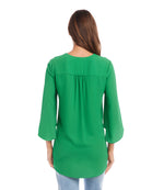 Petite Size Bracelet Sleeve Asymmetric Top