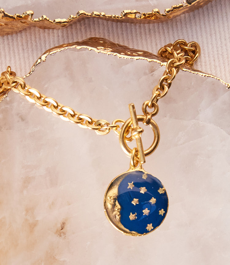 Enamel Moon Bracelet