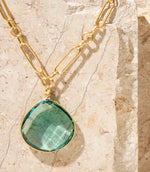 Aqua Quartz Pendant Necklace