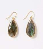 Large Natural Gemstone Earrings