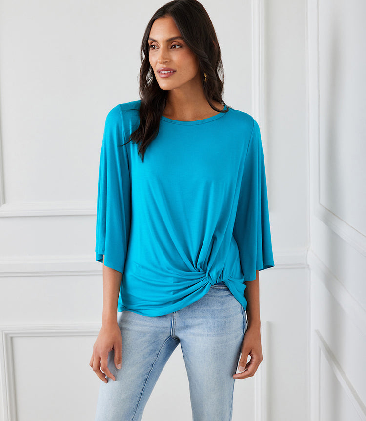 Flare Sleeve Pick-Up Top