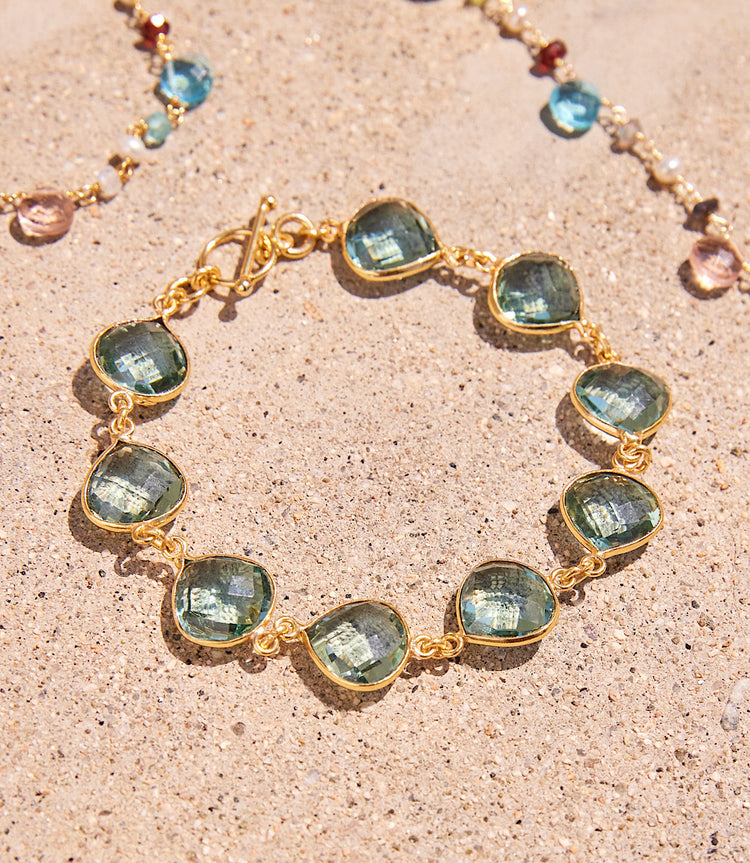 Aqua Quartz Bracelet