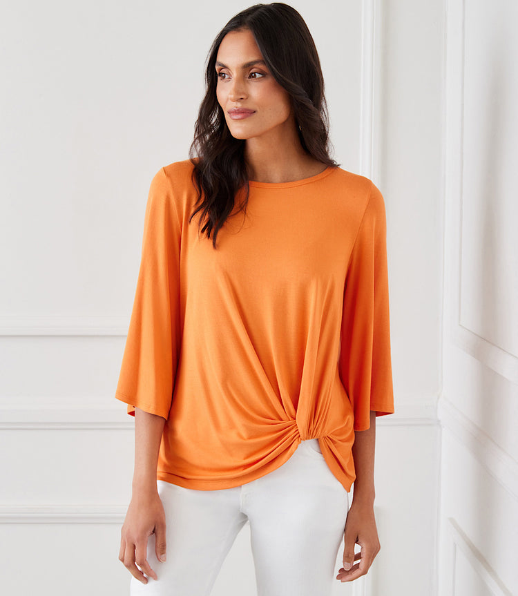 Flare Sleeve Pick-Up Top