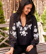 Embellished Blouson Top