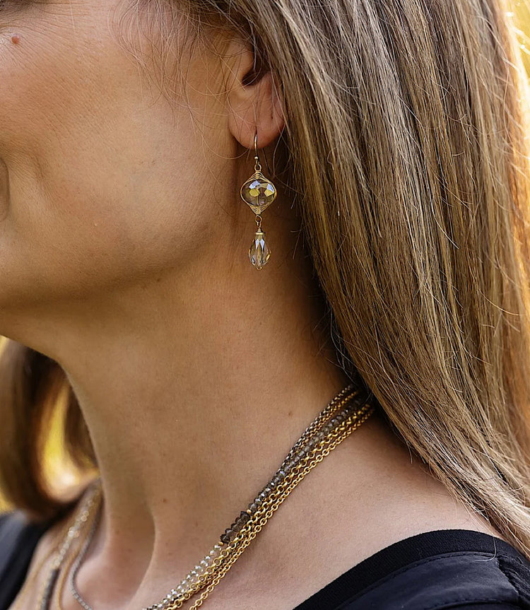 Smokey Quartz Dangle Earrings