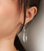 Quartz Teardrop Earrings