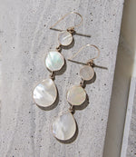 Triple Drop Mother of Pearl Earrings