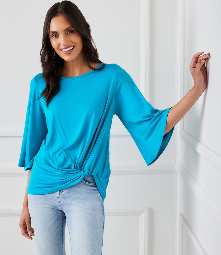 Flare Sleeve Pick-Up Top