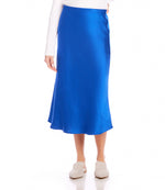 Satin Bias Cut Midi Skirt