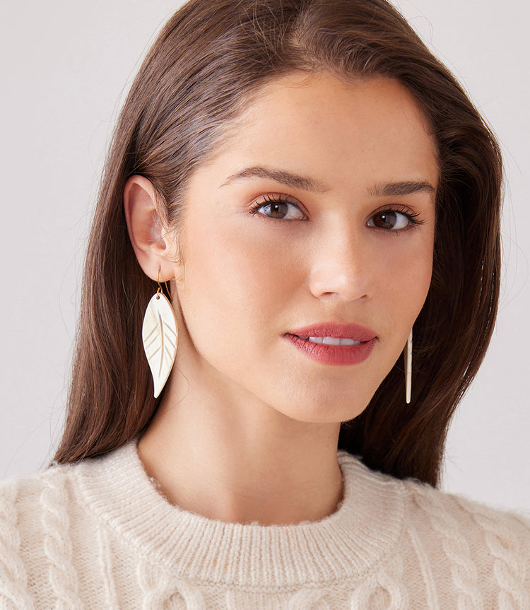 Horn Leaf Earrings