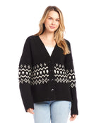 Jacquard Sweater Cardigan