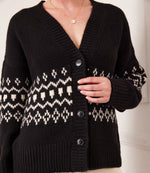 Jacquard Sweater Cardigan