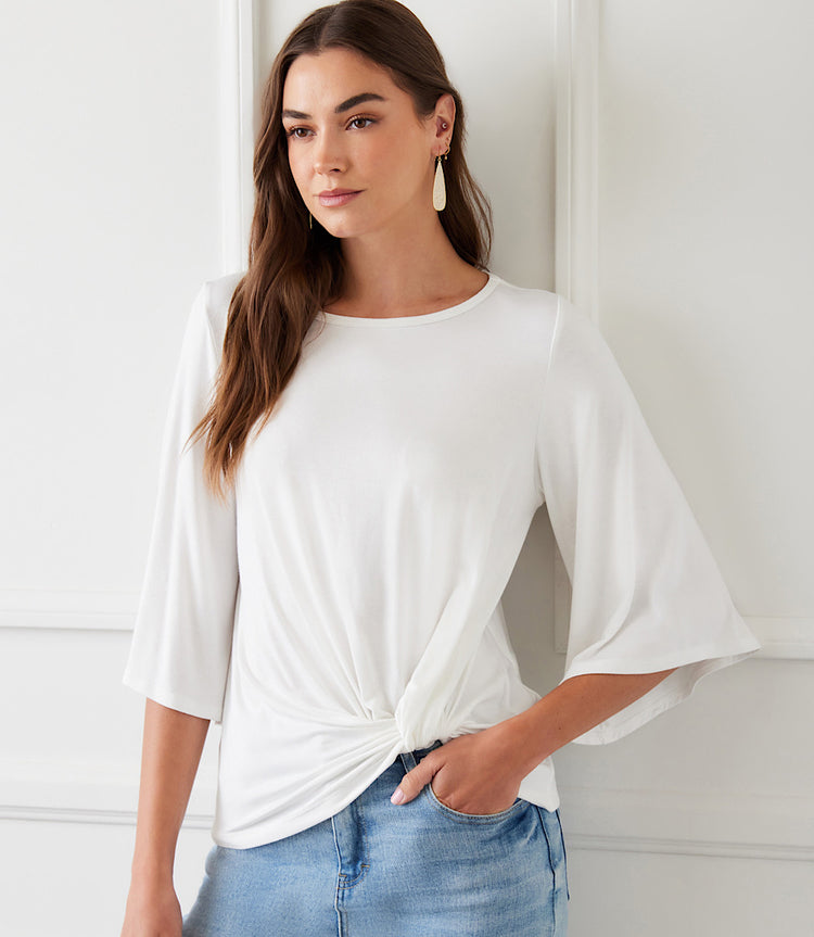 Flare Sleeve Pick-Up Top