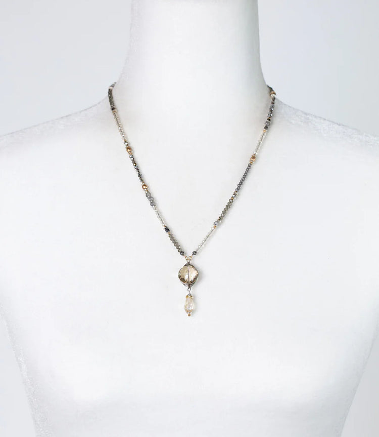 Sterling Silver Crystal Necklace