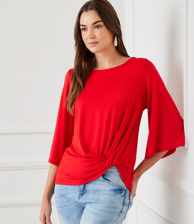 Flare Sleeve Pick-Up Top