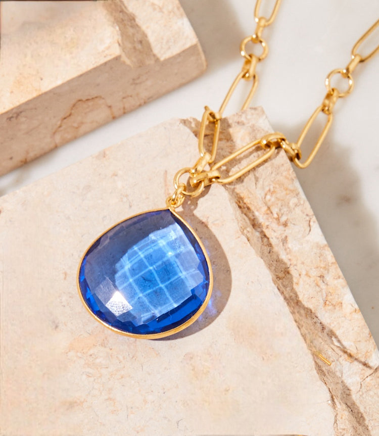 Blue Tanzanite Pendant Necklace