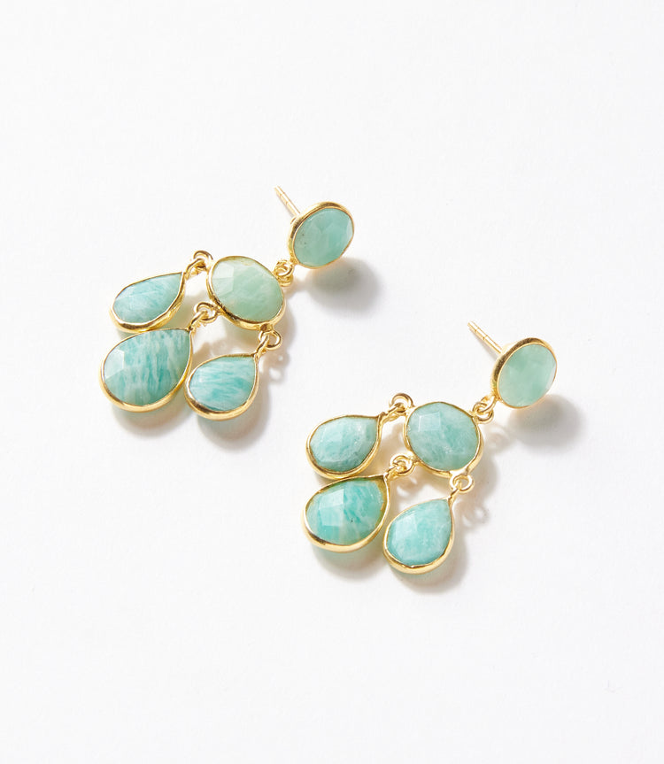 Gemstone Chandelier Earrings
