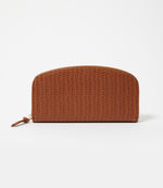 Embossed Leather Zip Wallet