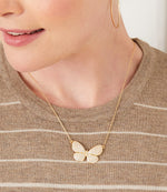 Pavé Butterfly Pendant Necklace