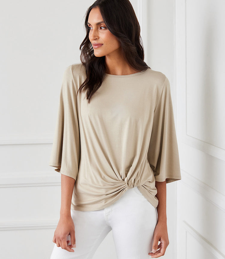 Flare Sleeve Pick-Up Top