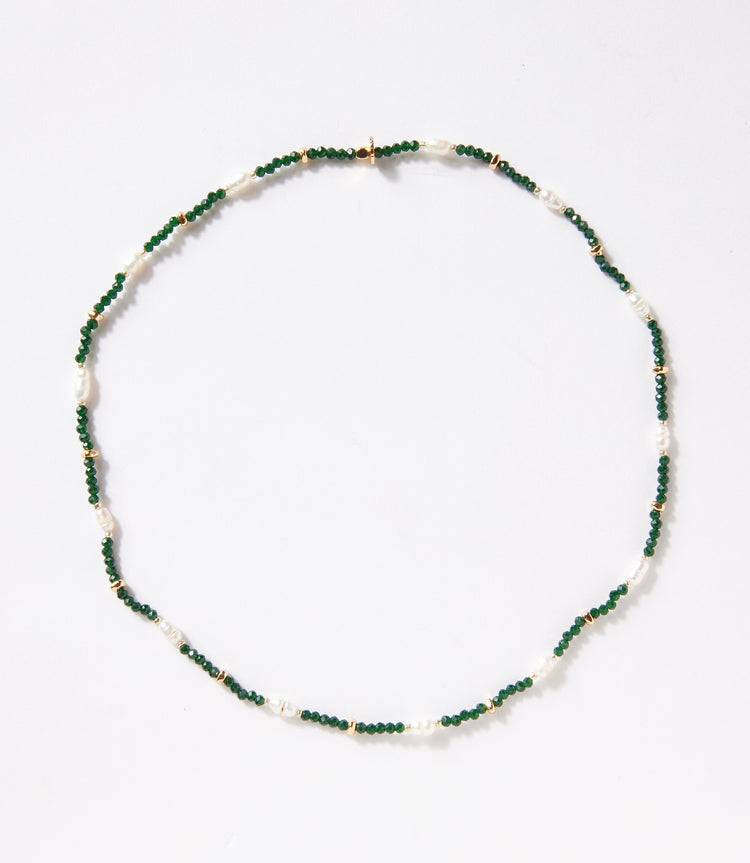 Beaded Gemstone And Pearl Stretch Bracelet