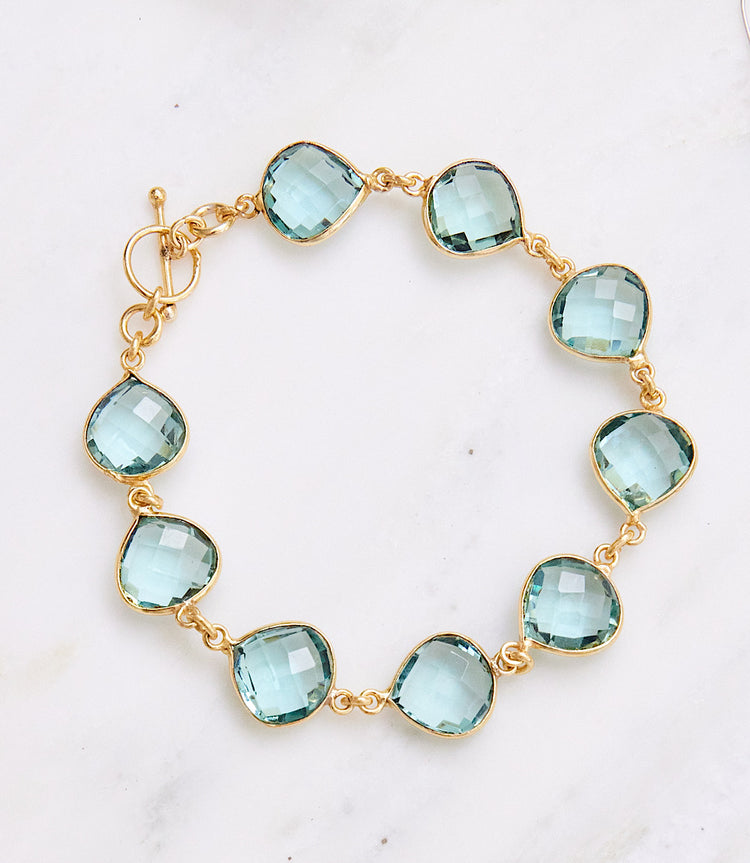 Aqua Quartz Bracelet