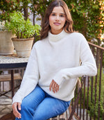 Mock Neck Boucle Sweater