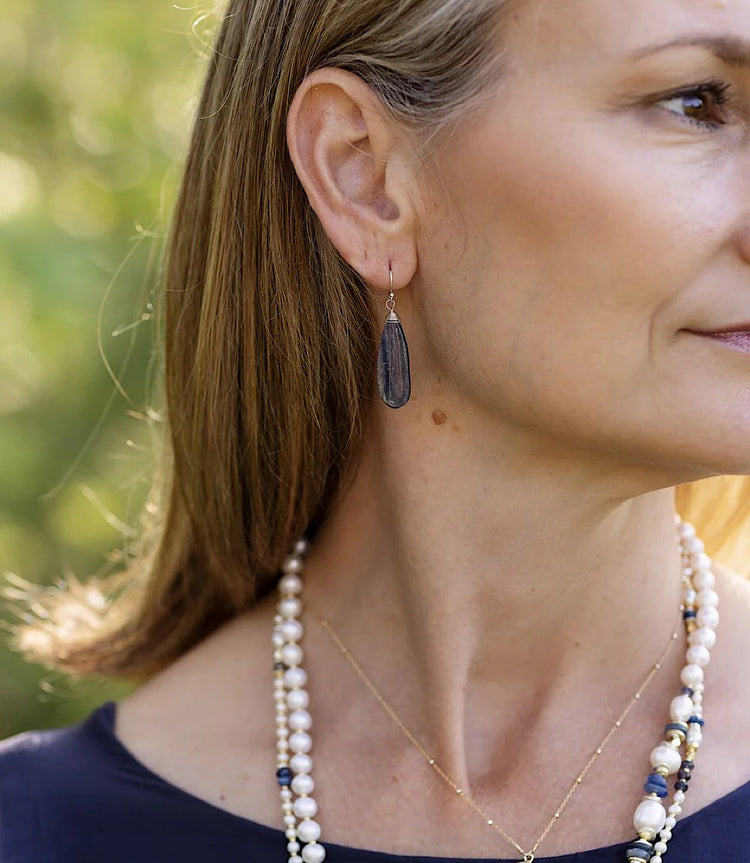 Kyanite Teardrop Earrings