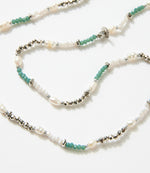 Beaded Gemstone And Pearl Stretch Bracelet