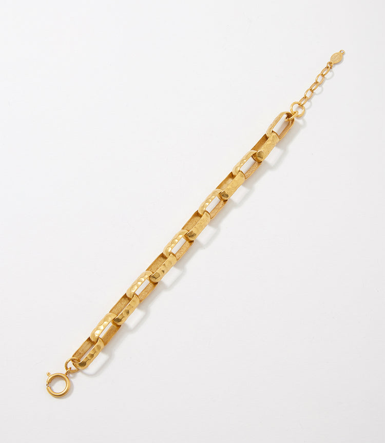 Hammered Chain Link Bracelet