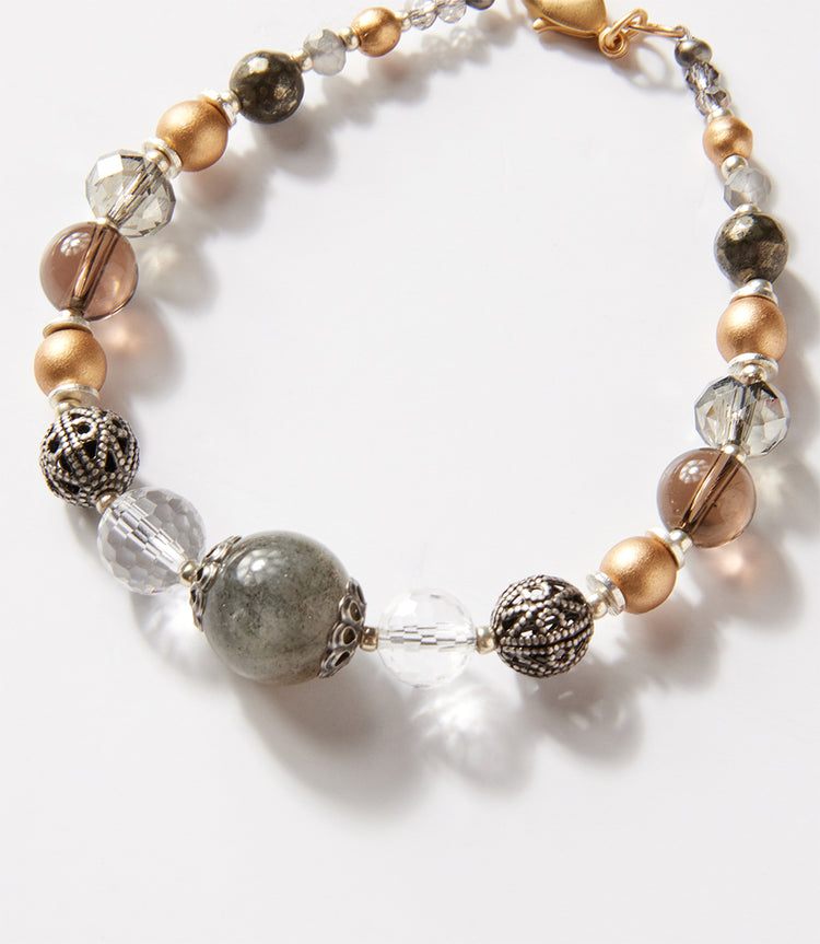 Quartz And Gemstone Bracelet