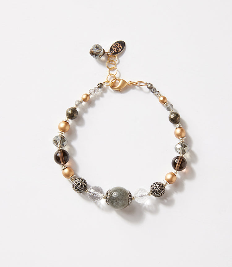 Quartz And Gemstone Bracelet