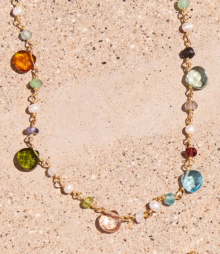 Beaded Gemstone Necklace