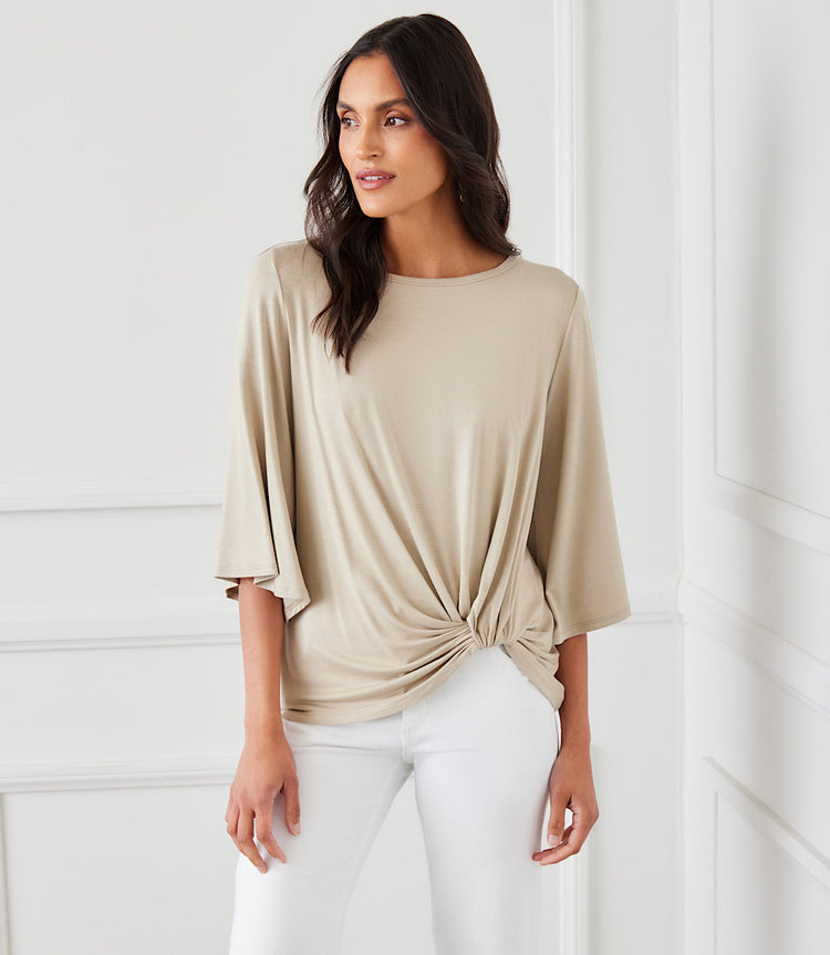 Flare Sleeve Pick-Up Top