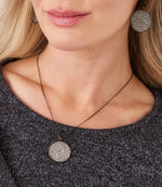 Large Pavé Disc Necklace