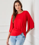 Flare Sleeve Pick-Up Top