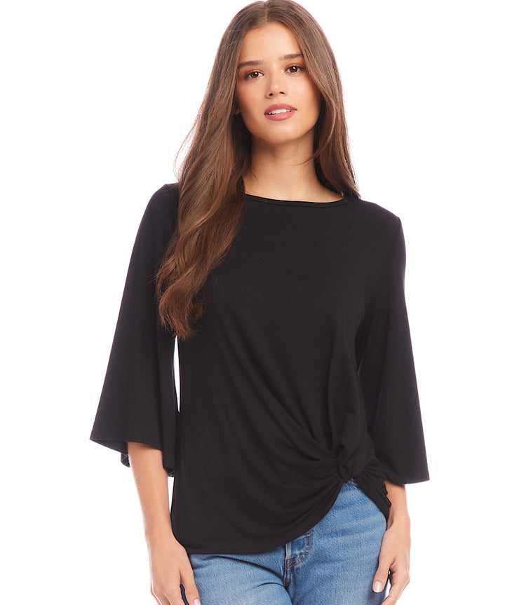 Flare Sleeve Pick-Up Top