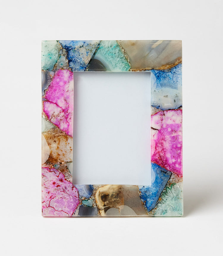 Mixed Agate Picture Frame