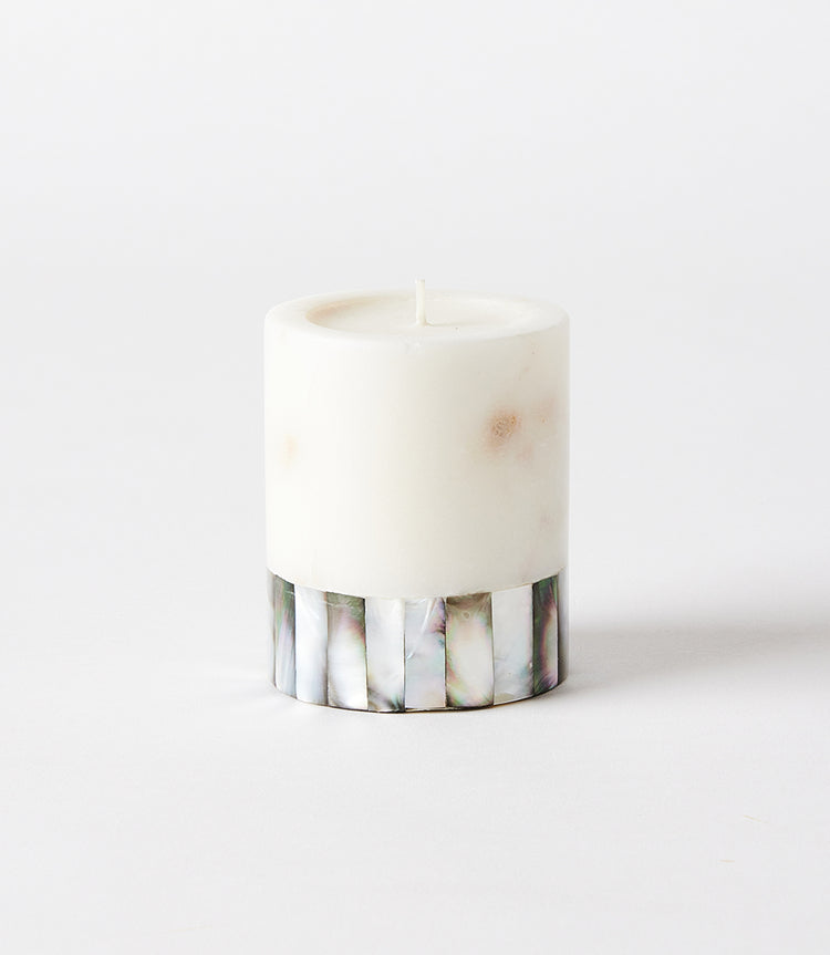 Mother Of Pearl Lavender Candle