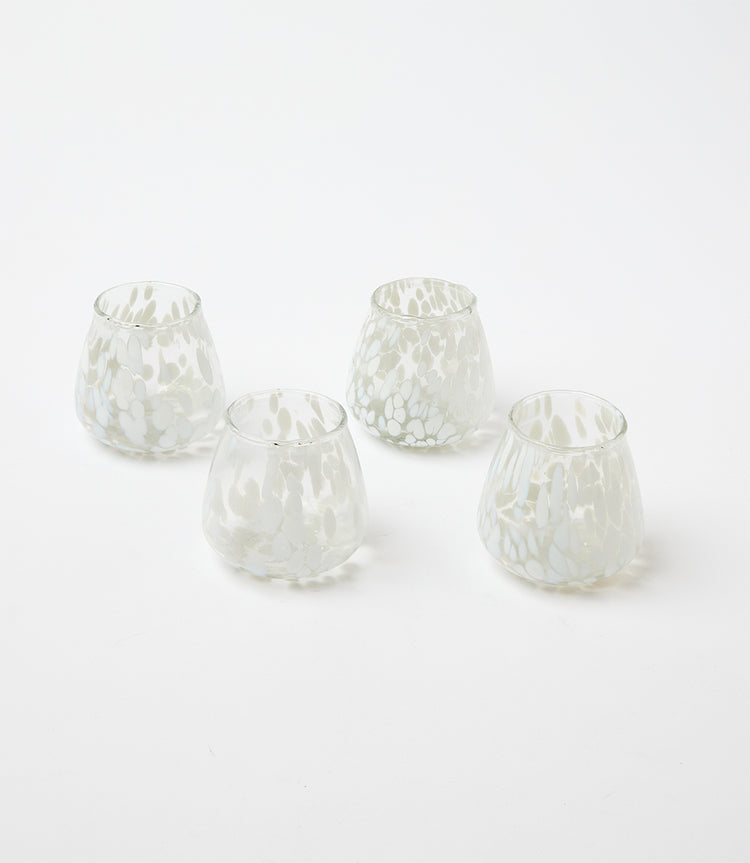 White Glass Votive Candleholder